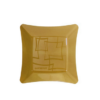 Prato Cristal Quadrado Dourado 16cm - 10 Unidades - Image 2